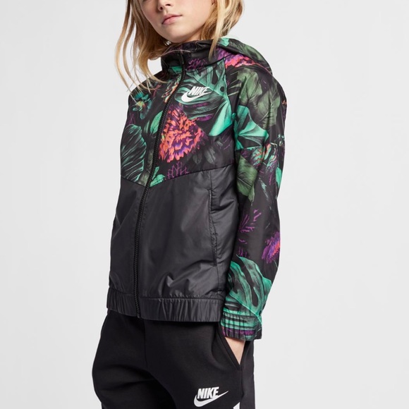 Jacket Nike Girls Floral Nike Sportswear Windrunner' Floral' (Girls